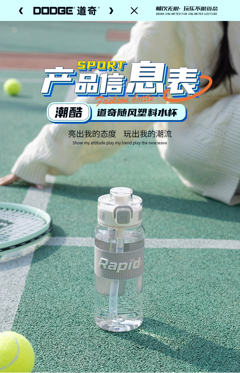 530ML道奇随风塑料水杯