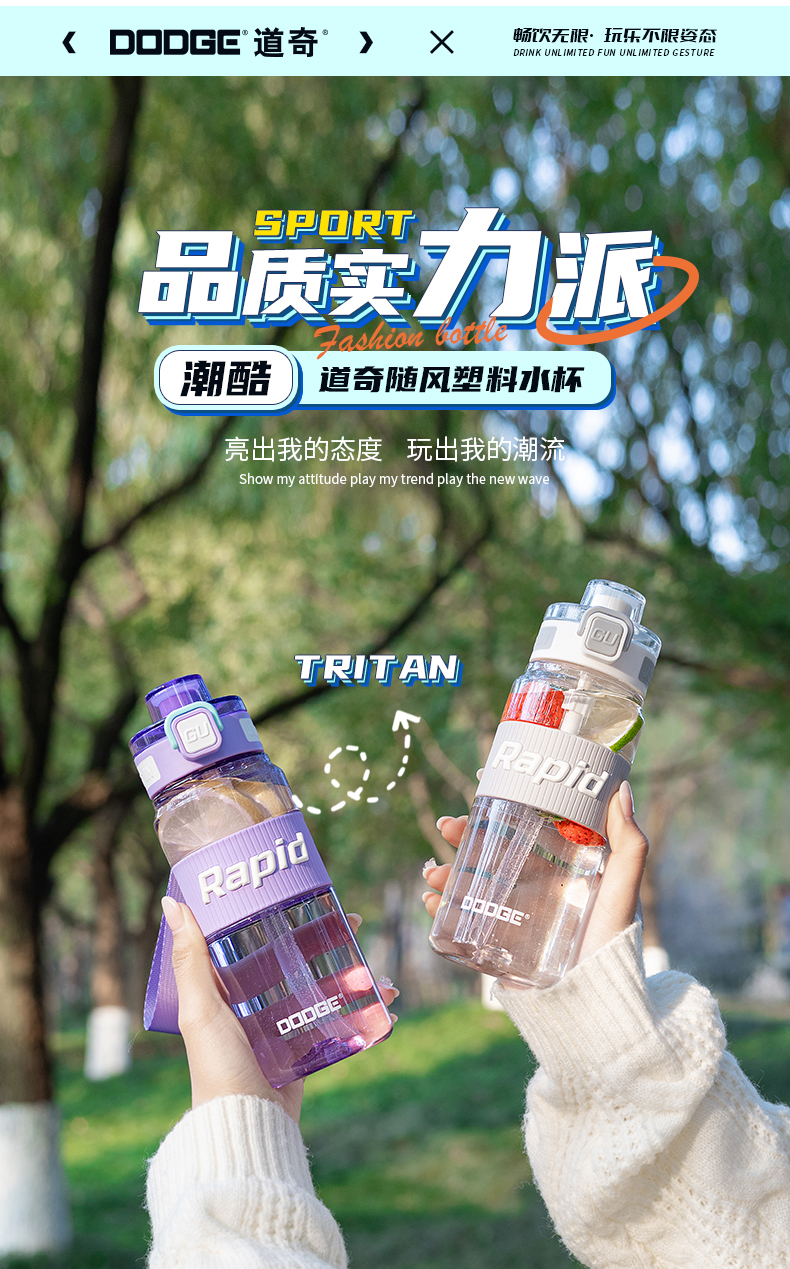 650ML道奇随风塑料水杯