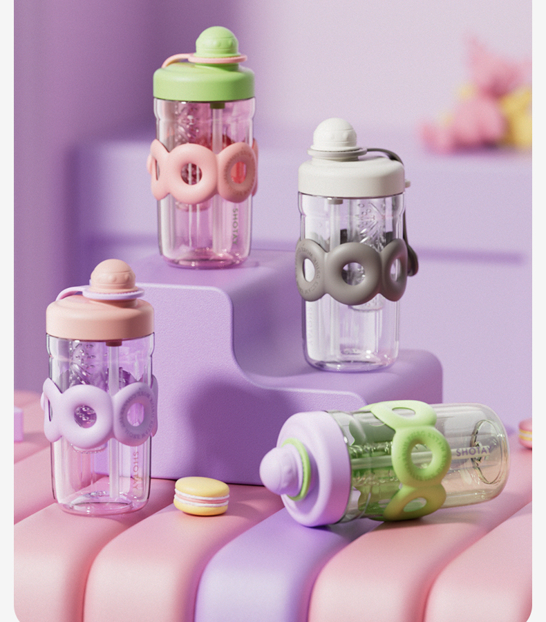 600ML尚泰时尚花茶塑料杯