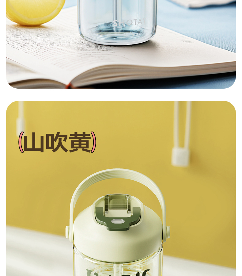 600ML尚泰双饮花茶塑料杯