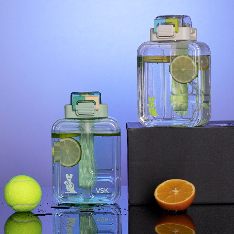 1200ML VSK小方扁形塑料壶