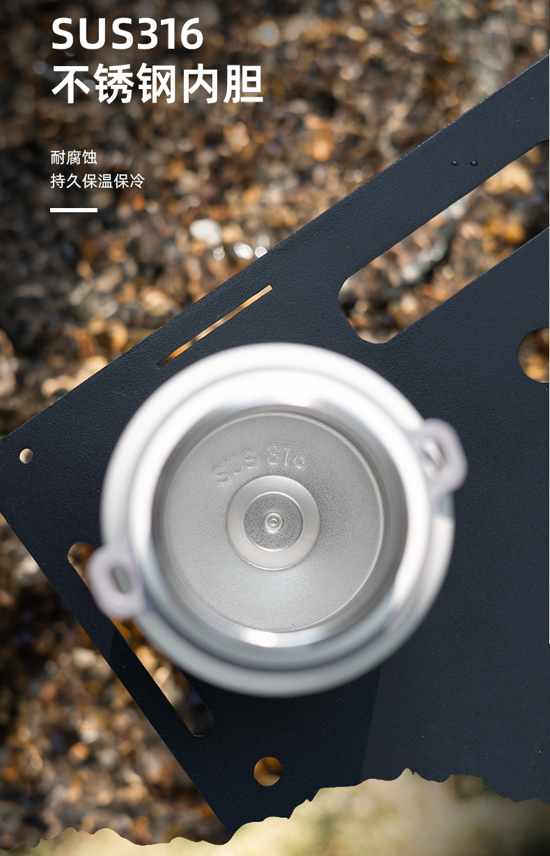 1000ML道奇飞跃运动保温杯316不锈钢大容量车载水杯