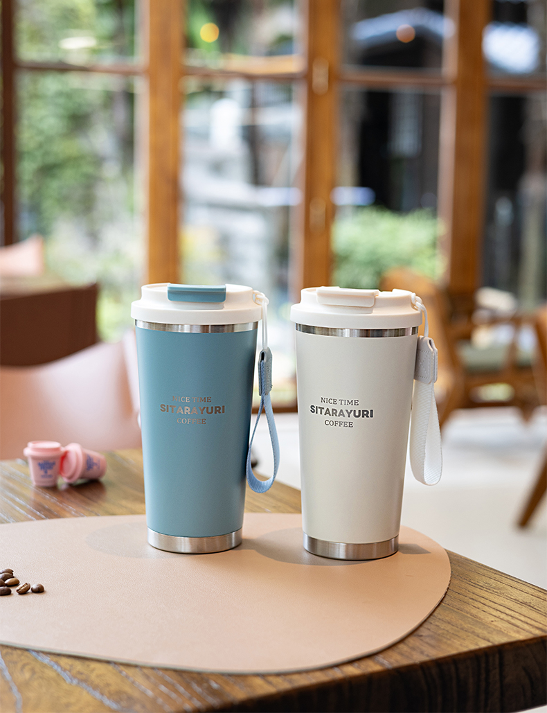 560ML时尚双饮茶仓保温咖啡杯