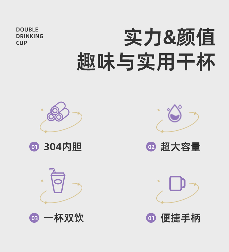 1100ML大容量手柄保温杯