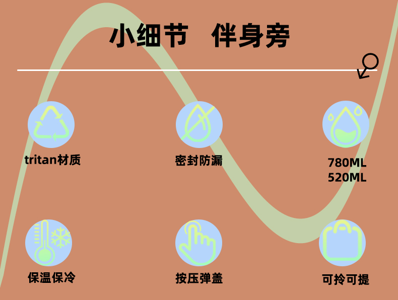 520ML道奇悦享直饮塑料杯