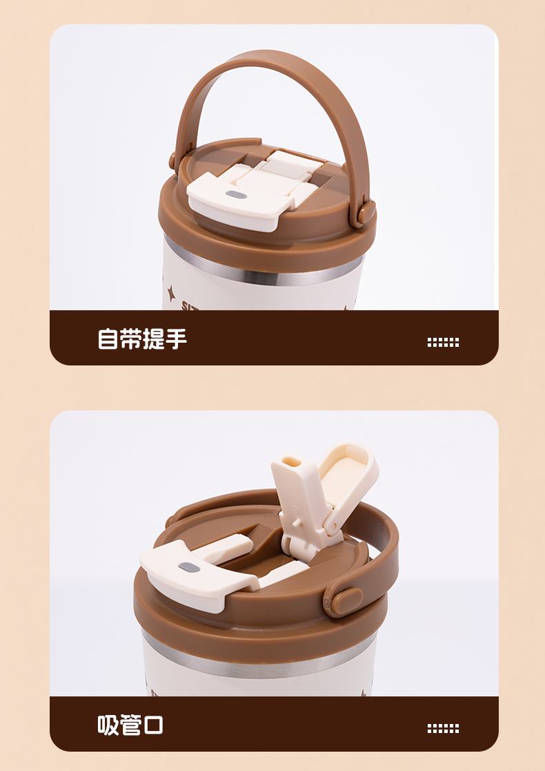 560ML时尚双饮手提3D卡皮巴拉保温杯