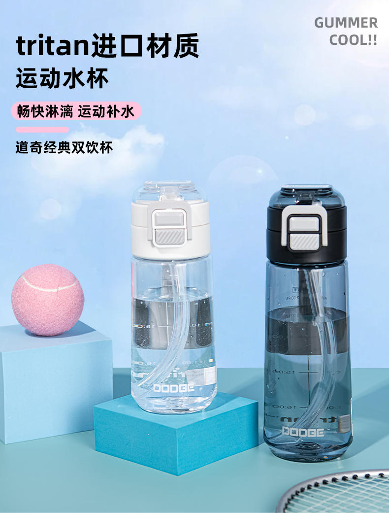 480ML道奇经典双饮塑料杯