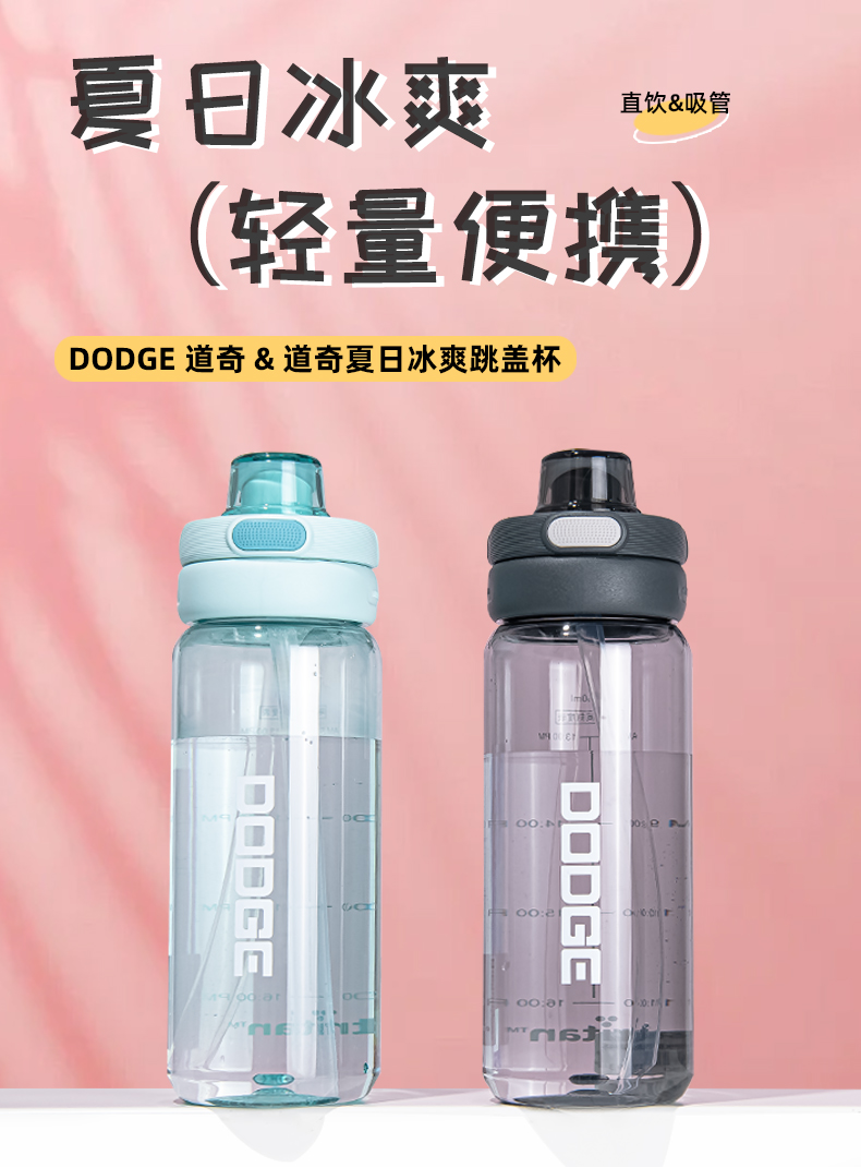 520ML道奇夏日冰爽跳盖塑料杯