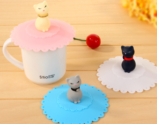 卡通小猫杯盖